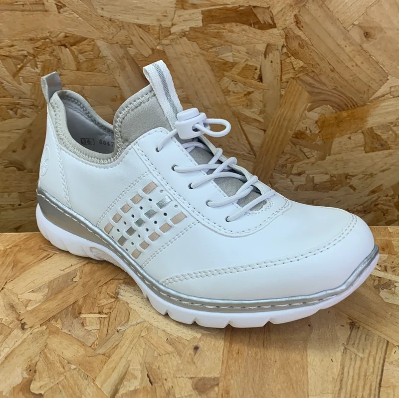 Rieker Modische Damen-Sneaker – Weiß