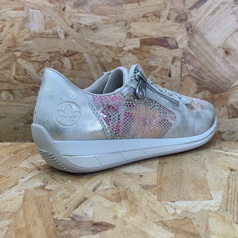 Rieker Modische extraweite Damen-Sneaker – Beige