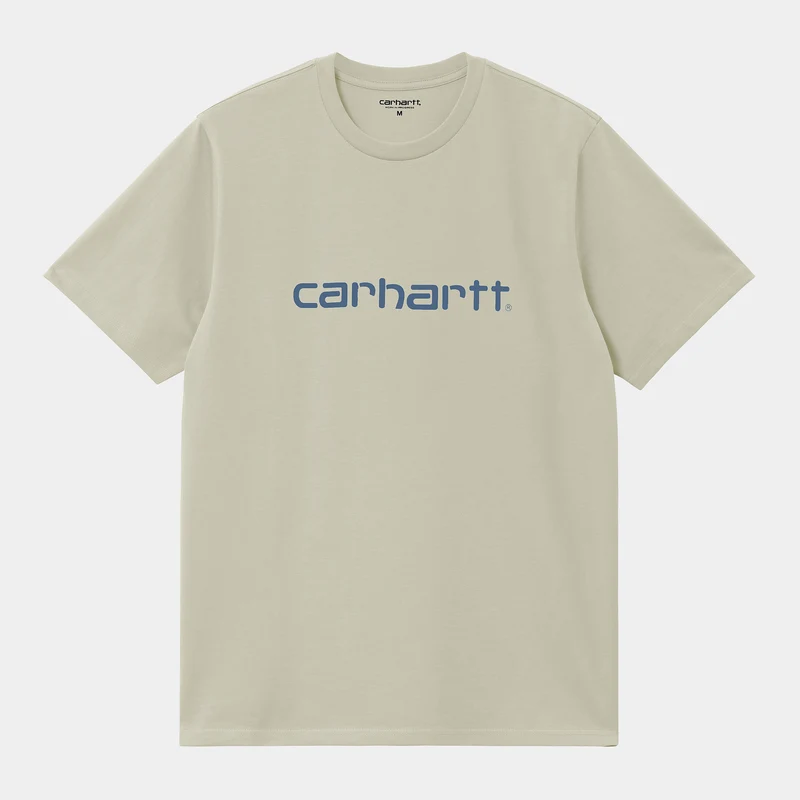 Carhartt WIP Herren-Kurzarm-T-Shirt mit Schriftzug – Beryl