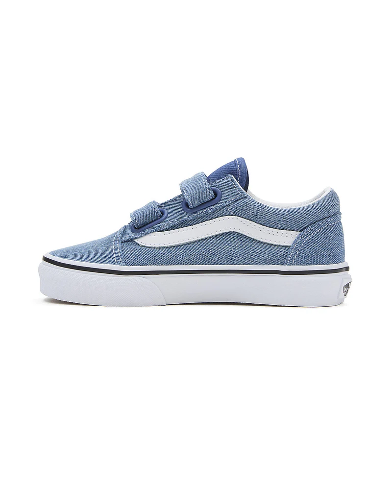 VANS Old Skool V-Trainer für Kinder – Denim Navy / True White
