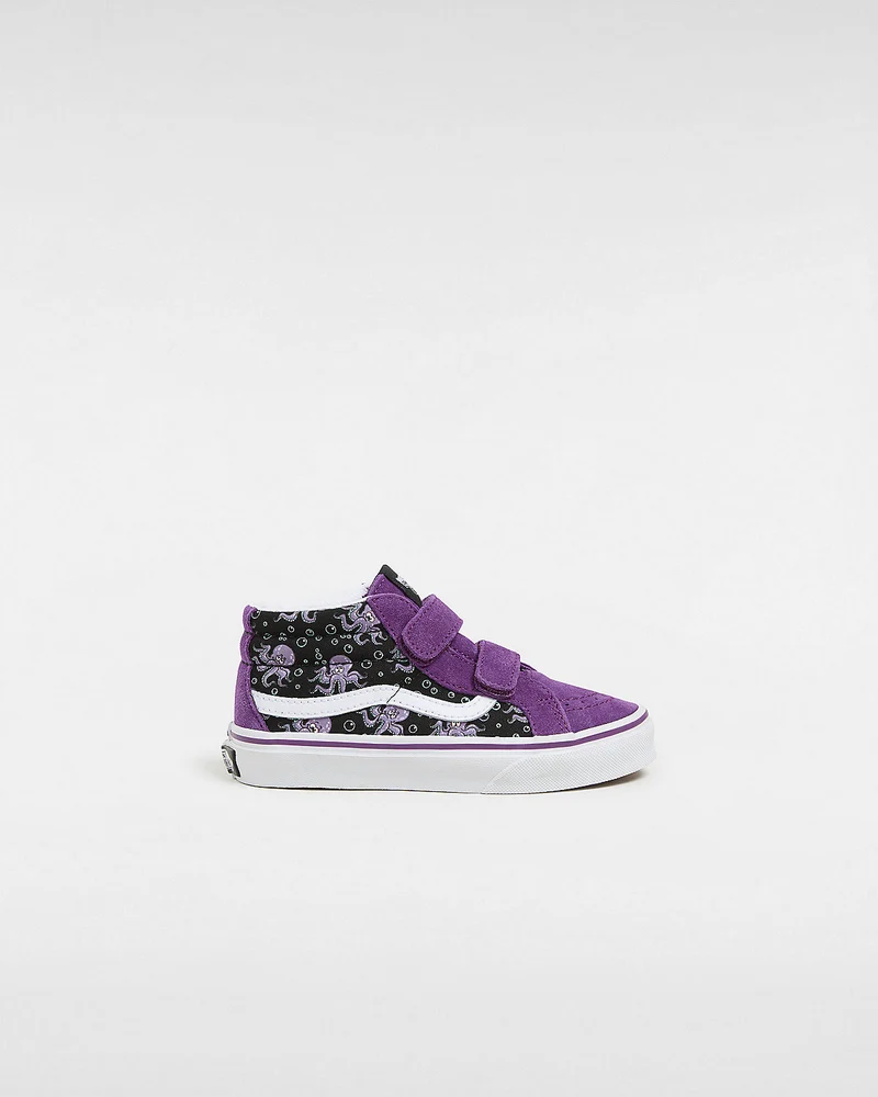 VANS Kinder Sk8-Mid Reissue V Glow Octopus Trainer – Schwarz / Lila