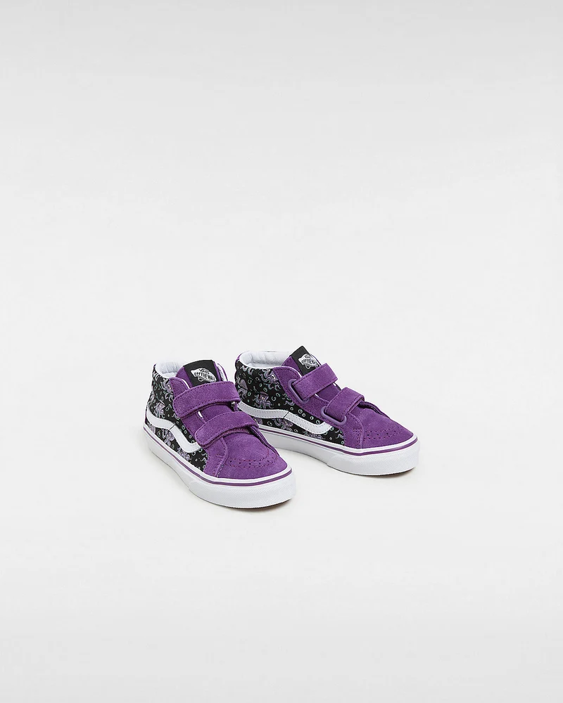 VANS Kinder Sk8-Mid Reissue V Glow Octopus Trainer – Schwarz / Lila