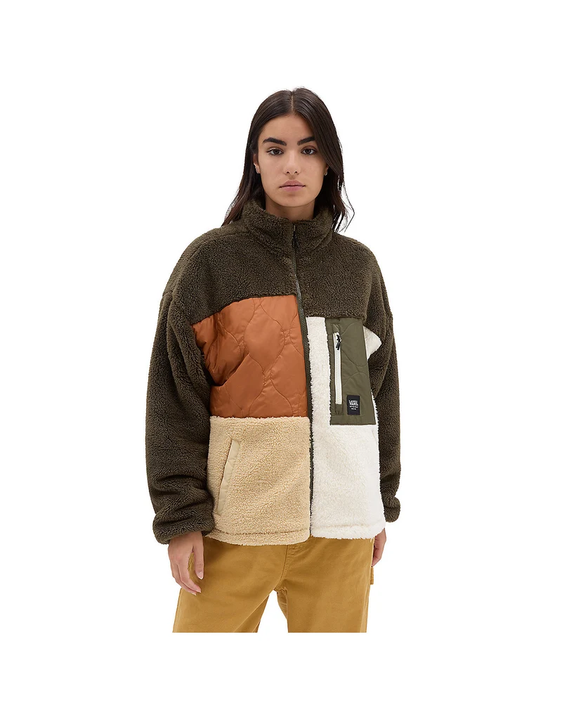 VANS Damen Vertex Mix Sherpa Jacke – Grape Leaf