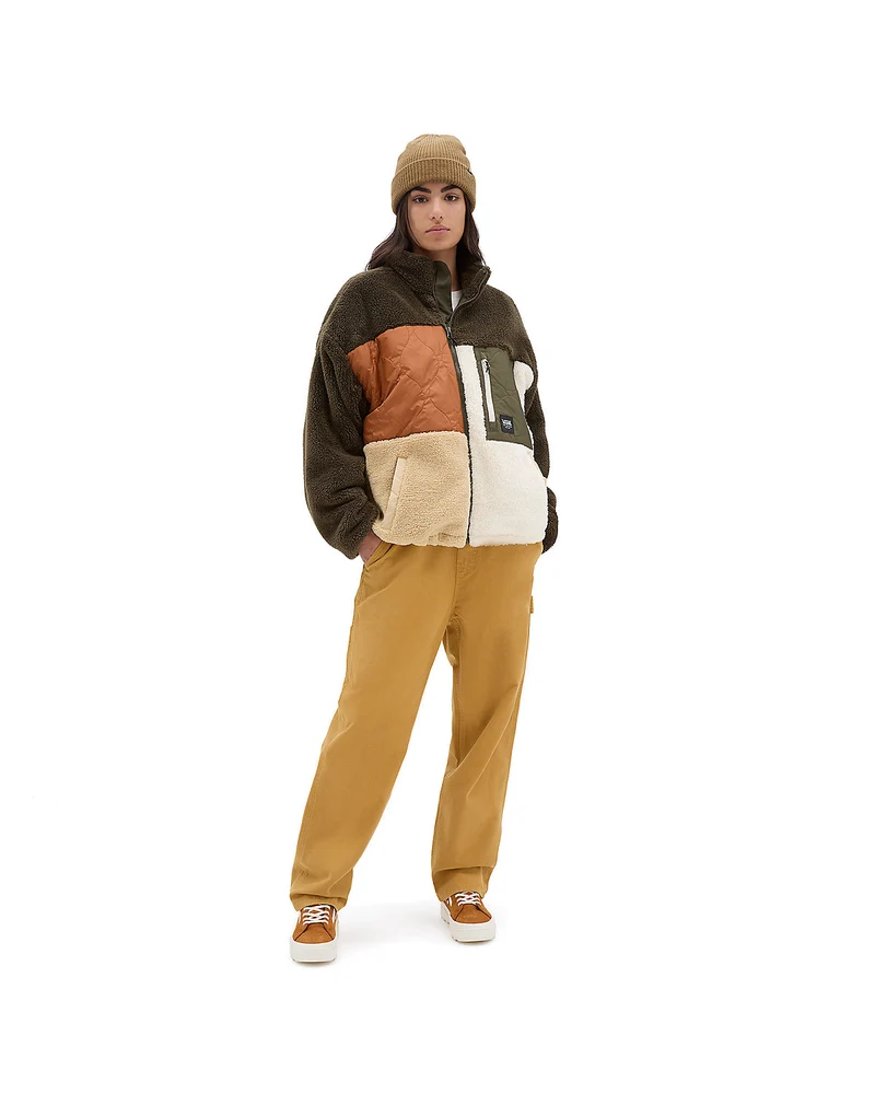 VANS Damen Vertex Mix Sherpa Jacke – Grape Leaf