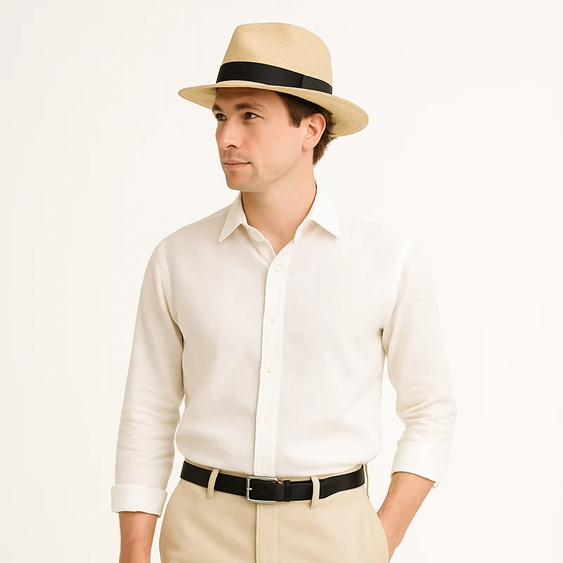 Cappello Panama da uomo | fatto a mano per l'estate