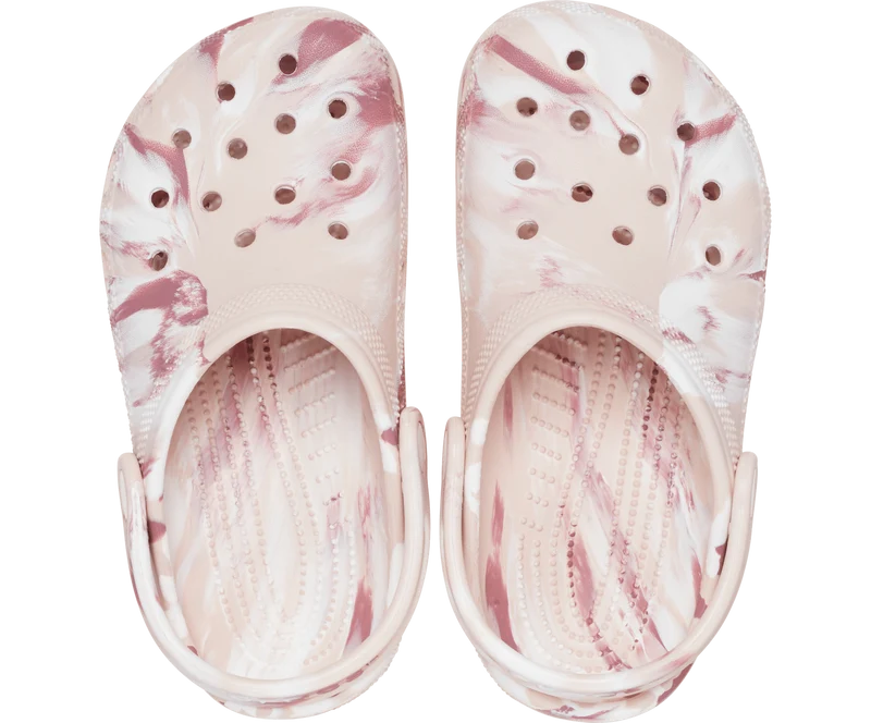 CROCS Klassischer marmorierter Kinder-Clog – Quarz