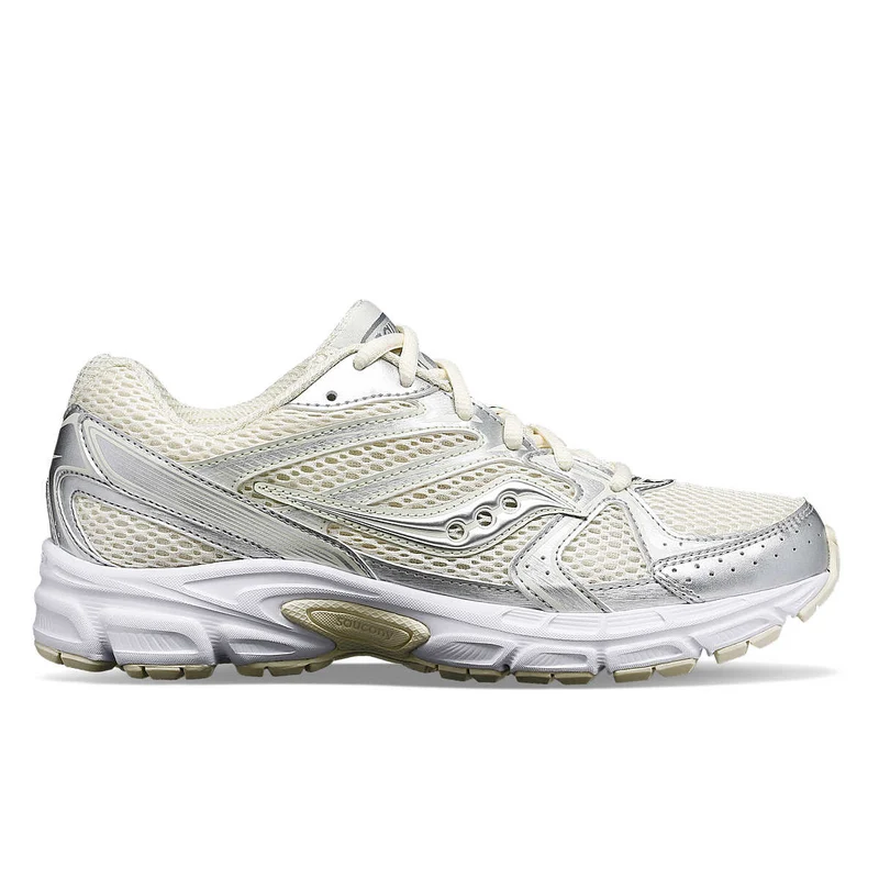 Saucony Damen Grid Ride Millennium Trainer – Creme / Silber