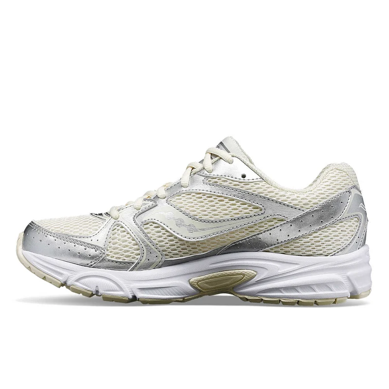 Saucony Damen Grid Ride Millennium Trainer – Creme / Silber