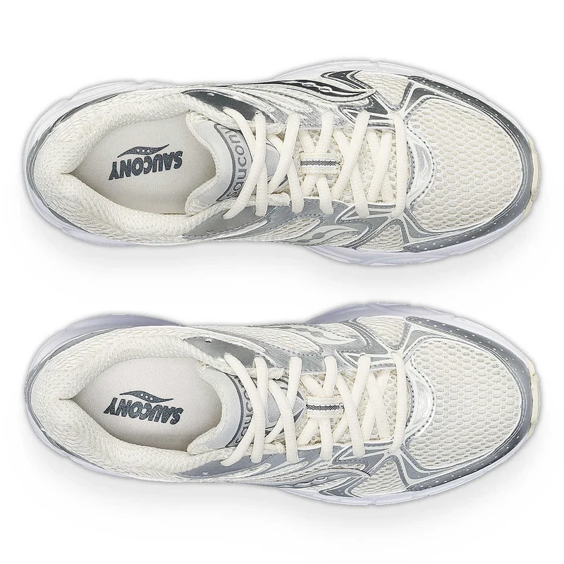 Saucony Damen Grid Ride Millennium Trainer – Creme / Silber