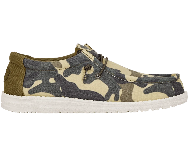 Hey Dude Wally Herren-Mokassin, gewaschenes Camouflage-Muster - Camouflage