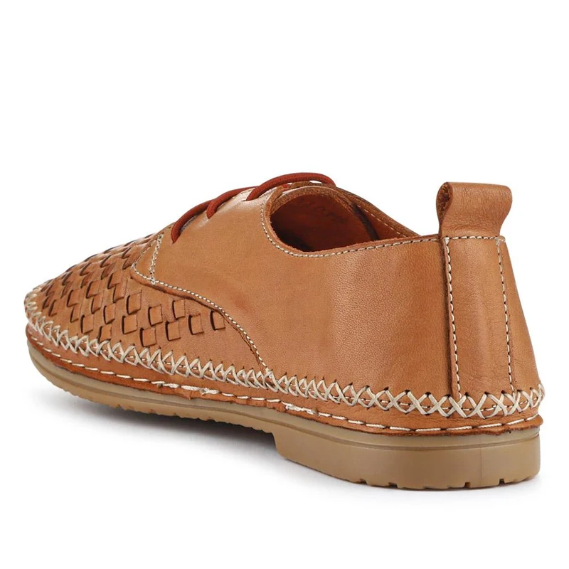 Leather Lace-Up Shoes - METIN41012 / 327 302 - Tan