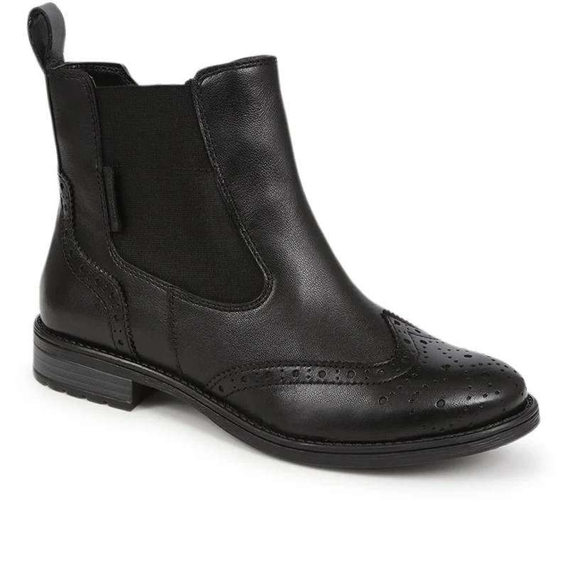 Wingtip Chelsea Boots - BUG40510 / 325 718 - Black