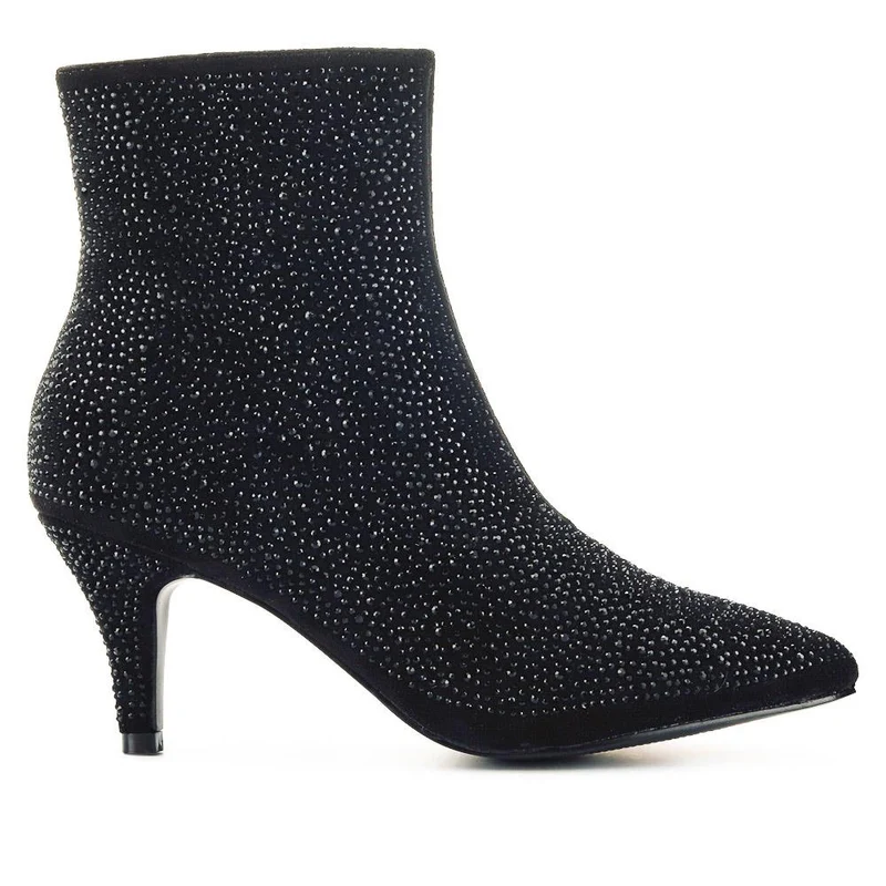 Cone-Heeled Smart Ankle Boots - SENBO40009 / 326 185 - Black