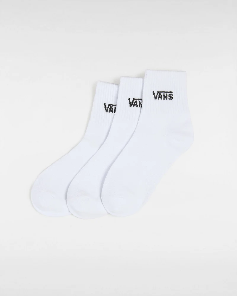 VANS Damen-Half-Crew-Socken (3 Paar) – Weiß