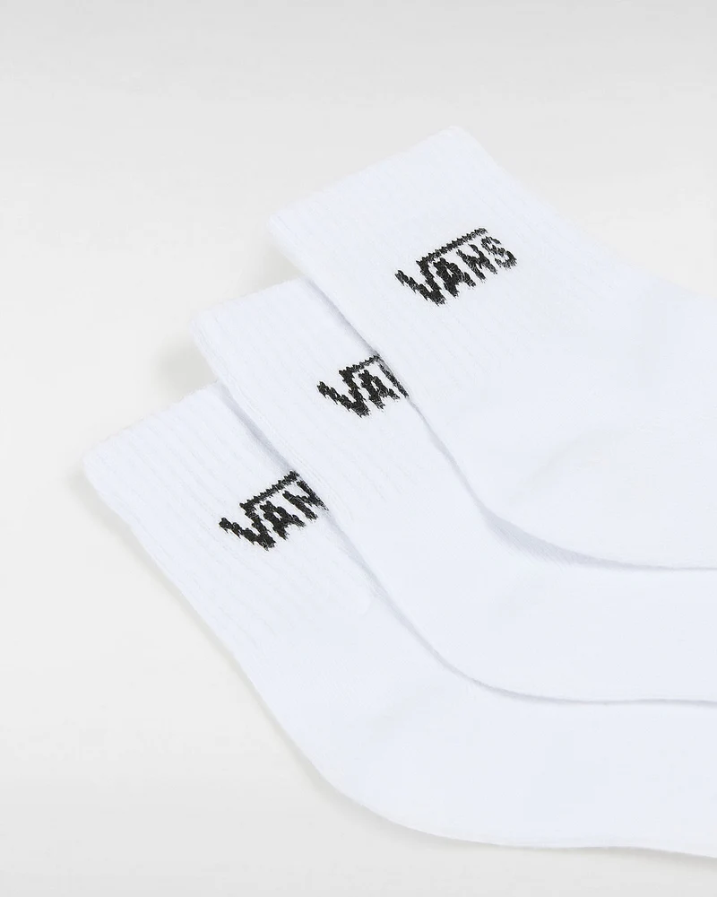 VANS Damen-Half-Crew-Socken (3 Paar) – Weiß