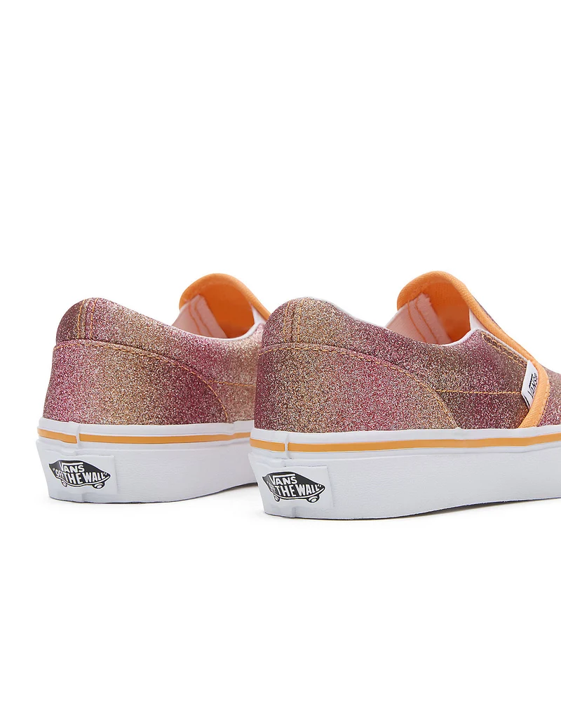 VANS Klassische Slip-On-Sneaker „Sunrise Glitter“ für Kinder – Mehrfarbig