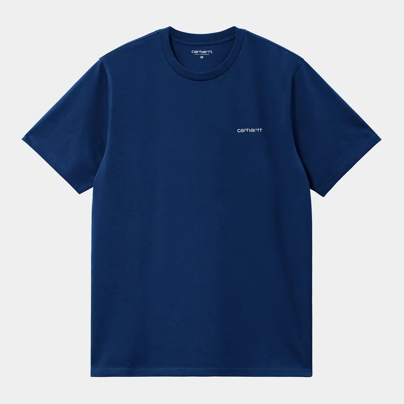 Carhartt WIP Herren-Kurzarm-T-Shirt mit Schriftzug-Stickerei – Elder