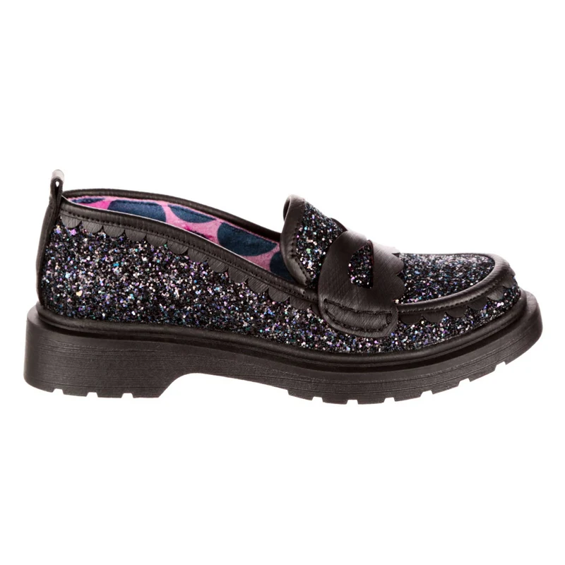 Irregular Choice Damen Old Dawg Loafer - Schwarz