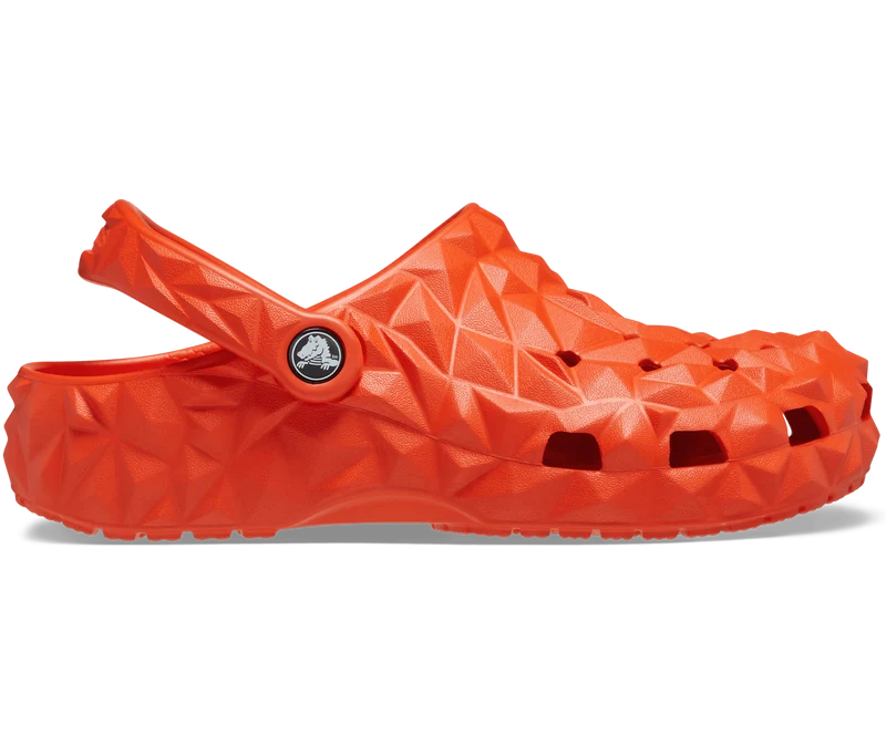 CROCS Klassischer Unisex-Clog mit geometrischem Muster – Lava