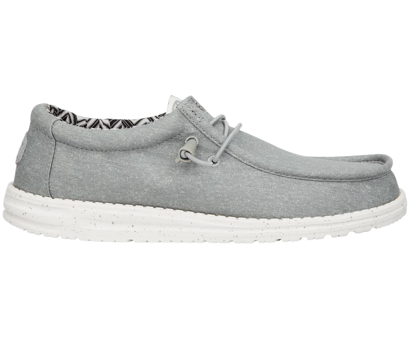 Hey Dude Wally Canvas-Mokassin für Herren – Hellgrau