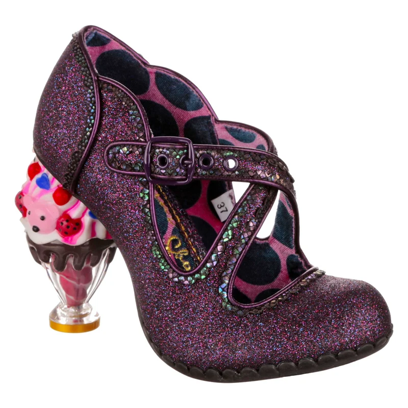Irregular Choice Damen-High-Heel mit Lieblingsgeschmack – Dunkellila