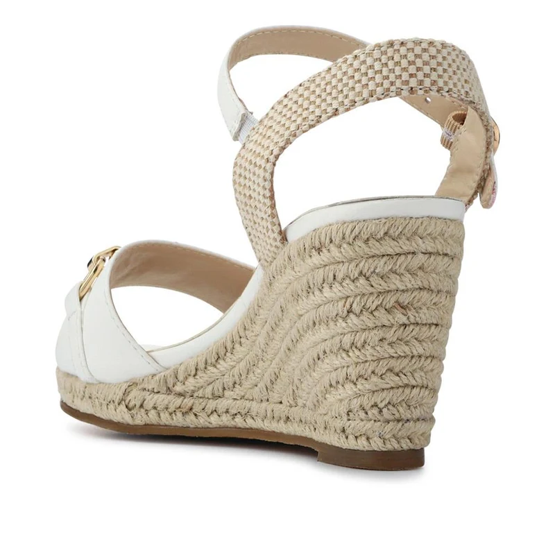 Buckled Wedge-Heel Espadrilles - WBINS41049 / 327 270 - White