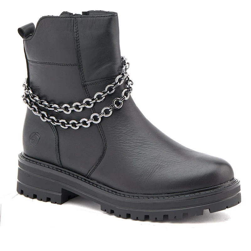 Chain-Detailed Ankle Boots - DRS40503 / 325 668 - Black