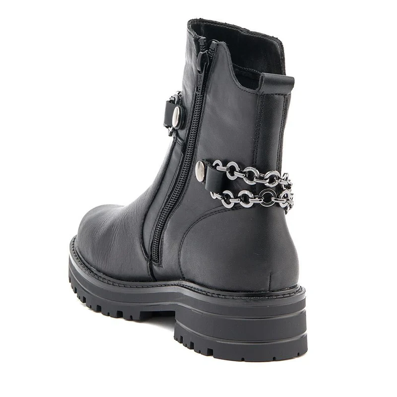 Chain-Detailed Ankle Boots - DRS40503 / 325 668 - Black