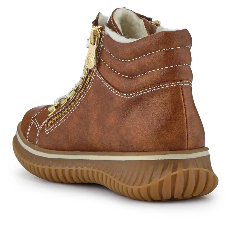 Casual Lace-Up Boots - RKR40522 / 326 099 - Tan