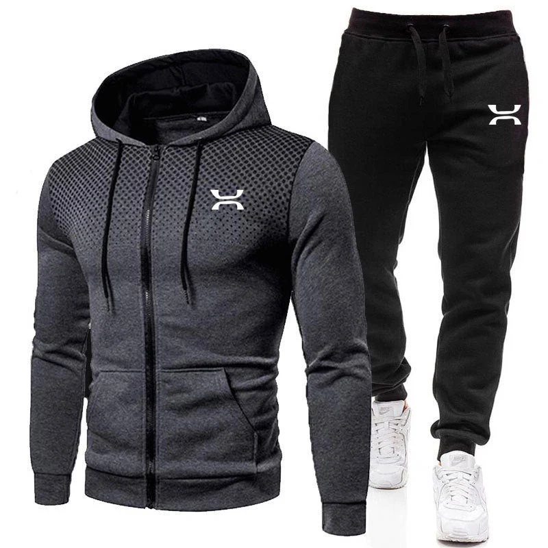 Completo tuta da uomo | felpa con cappuccio e pantaloni da jogging
