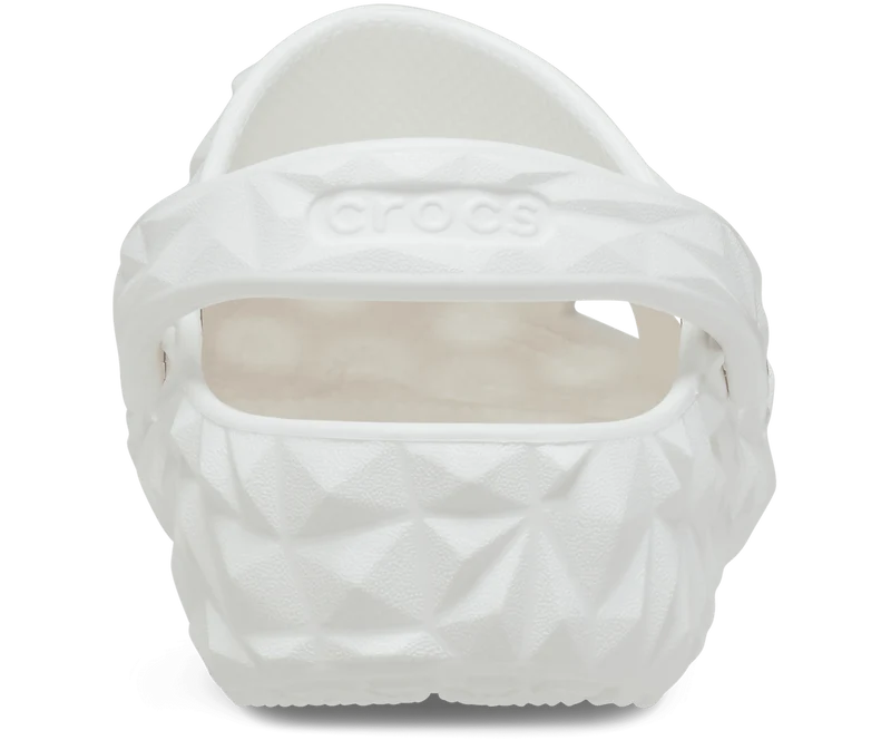 CROCS Klassischer Unisex-Clog mit geometrischem Muster – Weiß