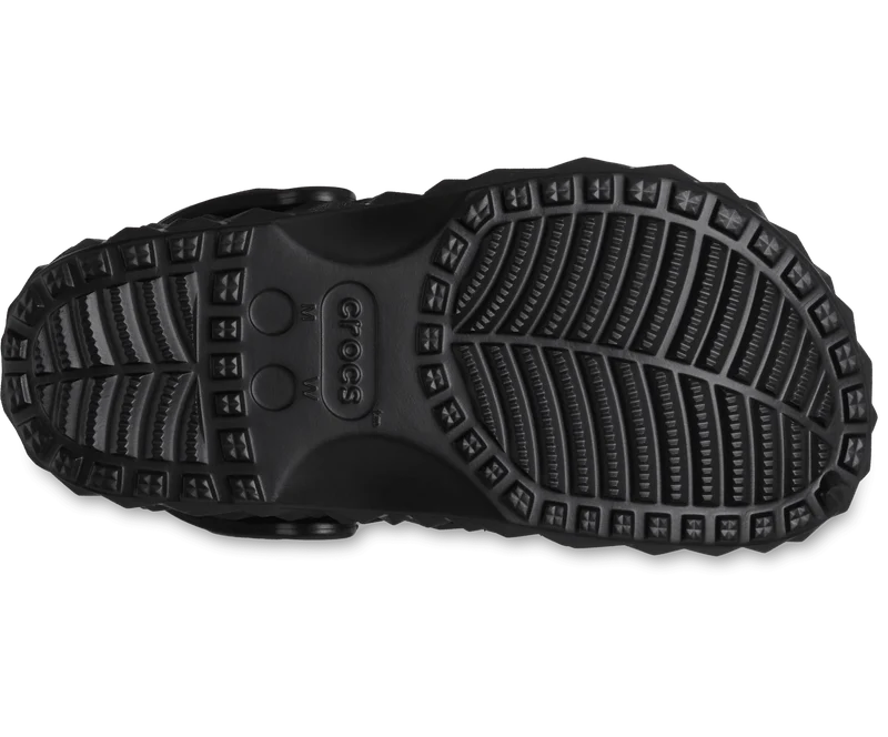 CROCS Klassischer Unisex-Clog mit geometrischem Muster – Schwarz