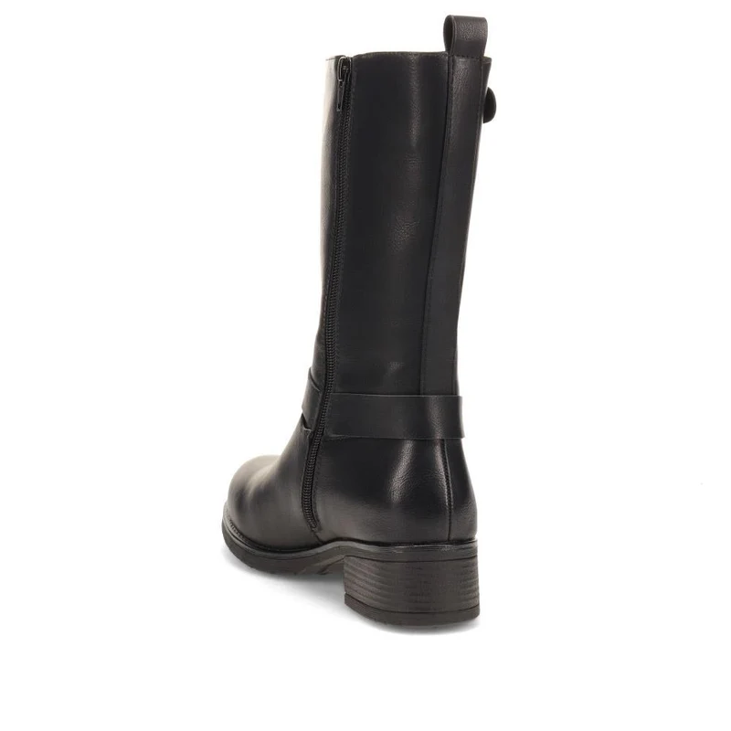 Faux-Leather Long Boots - SIN40007 / 325 989 - Black