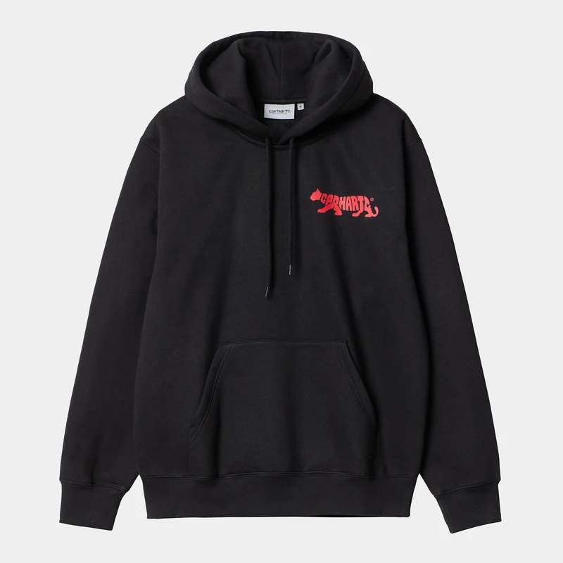 Carhartt WIP Herren Rocky Script Sweat Hoodie – Schwarz