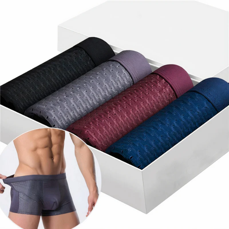 Boxer da uomo in bambù confezione da 10 | biancheria intima traspirante, morbida