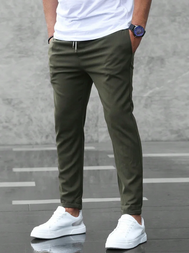 Pantaloni elasticizzati da uomo | comodi pantaloni chino slim fit, business e tempo libero