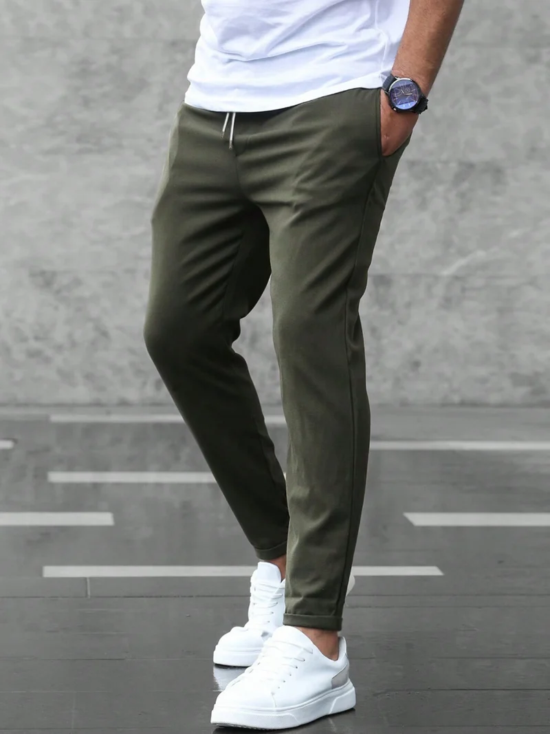 Pantaloni elasticizzati da uomo | comodi pantaloni chino slim fit, business e tempo libero