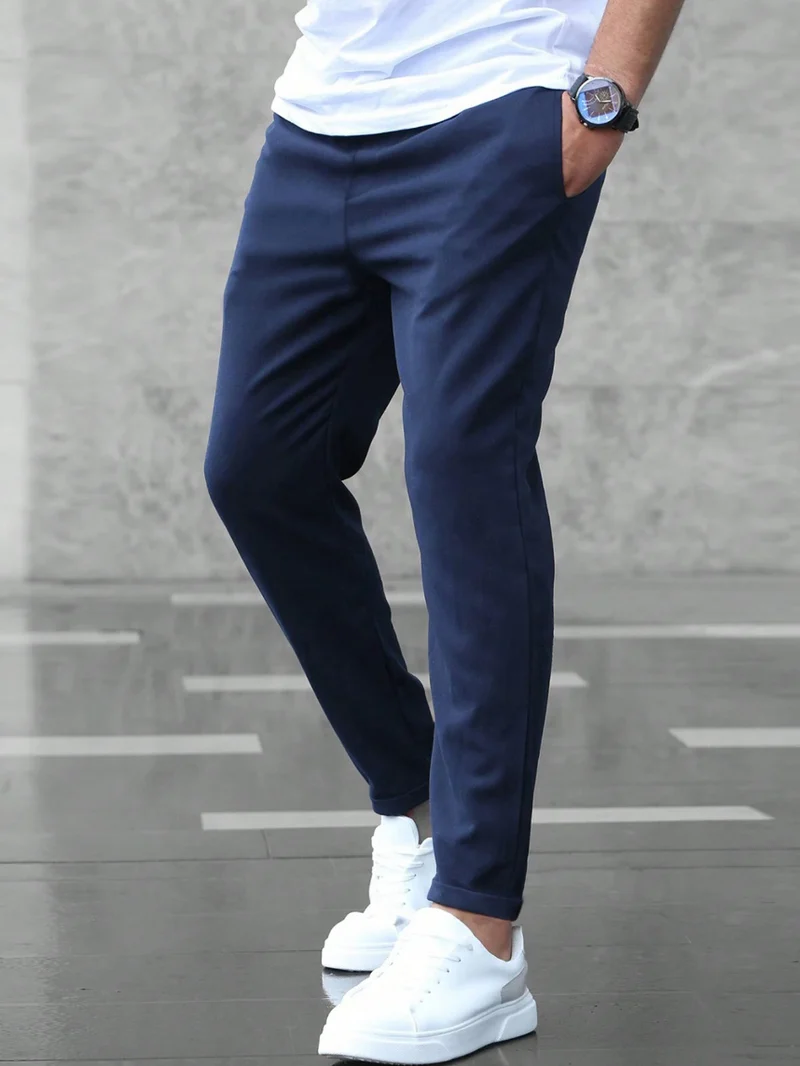 Pantaloni elasticizzati da uomo | comodi pantaloni chino slim fit, business e tempo libero