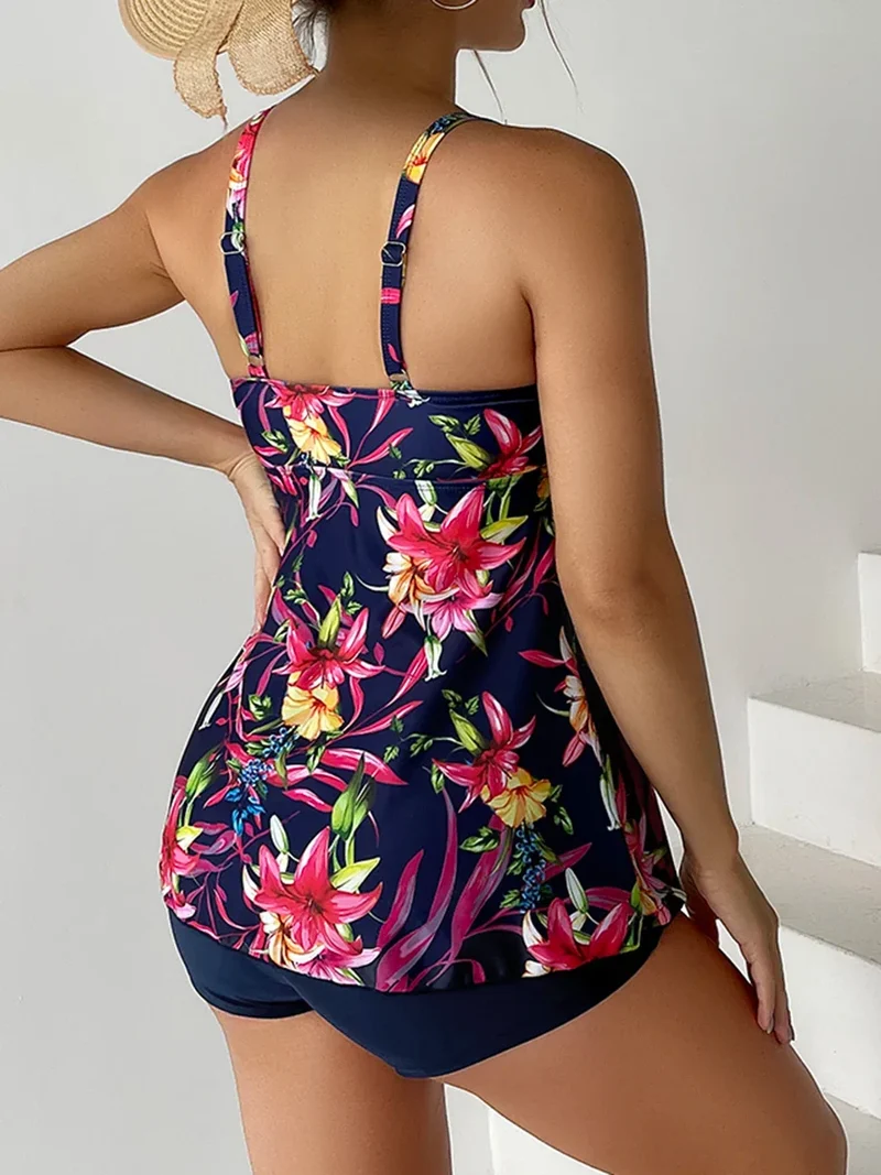 Set tankini con motivo floreale | Costume da bagno donna