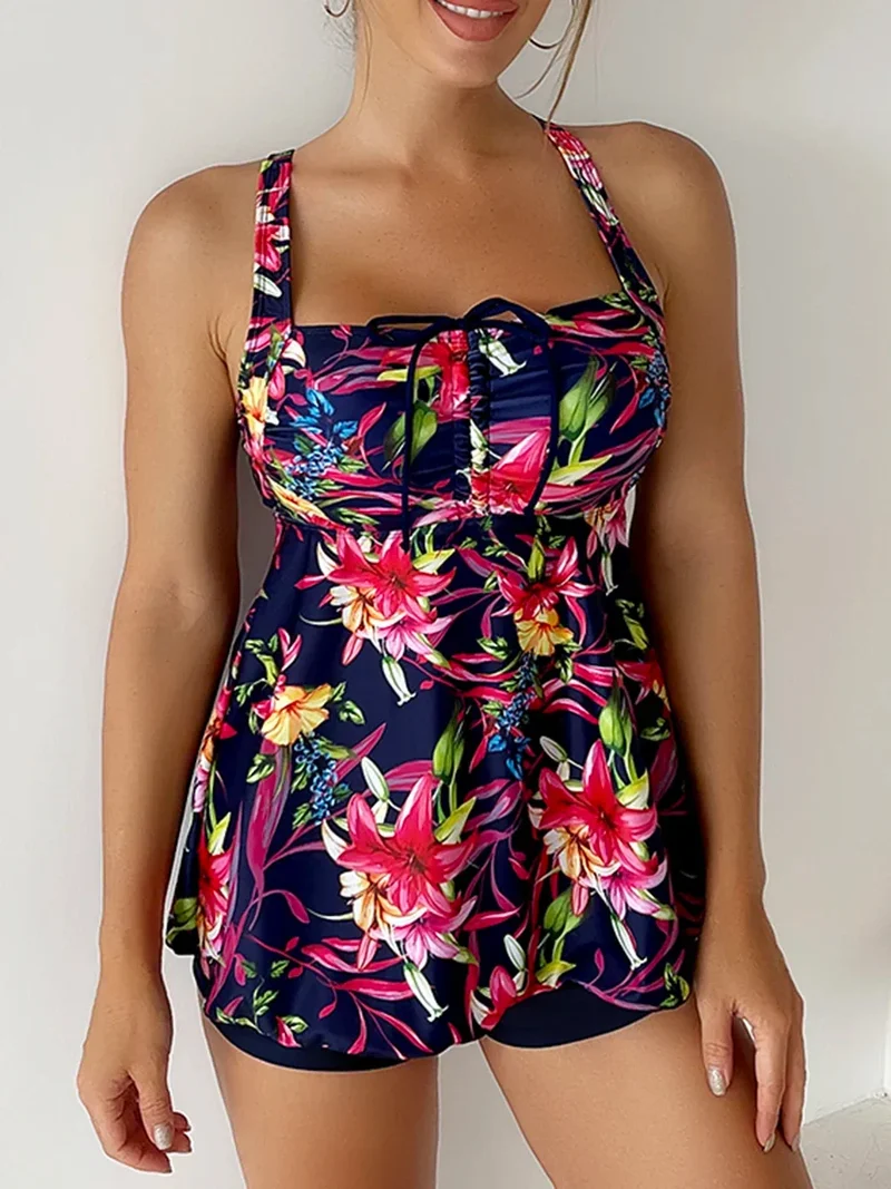 Set tankini con motivo floreale | Costume da bagno donna