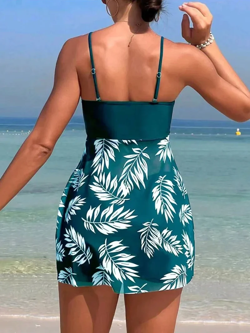 Vestito corto tankini con pantaloncini | Costume da bagno donna