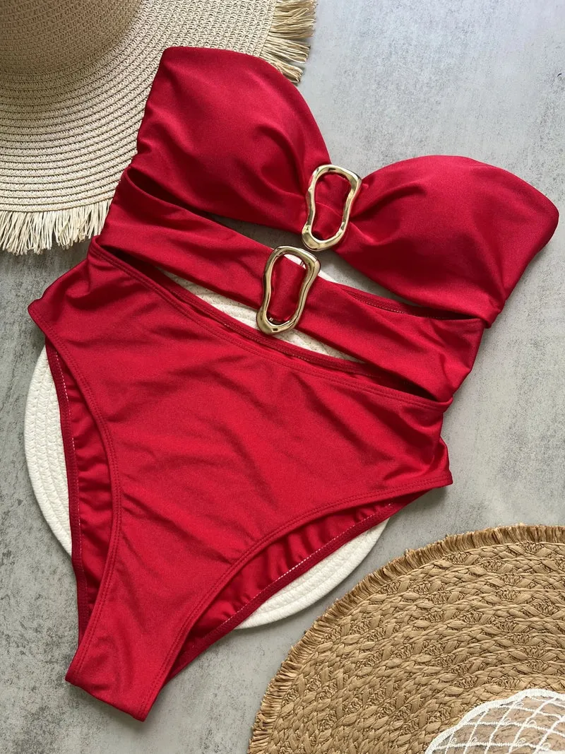 Costume da bagno sexy con cut-out | Costume intero da donna
