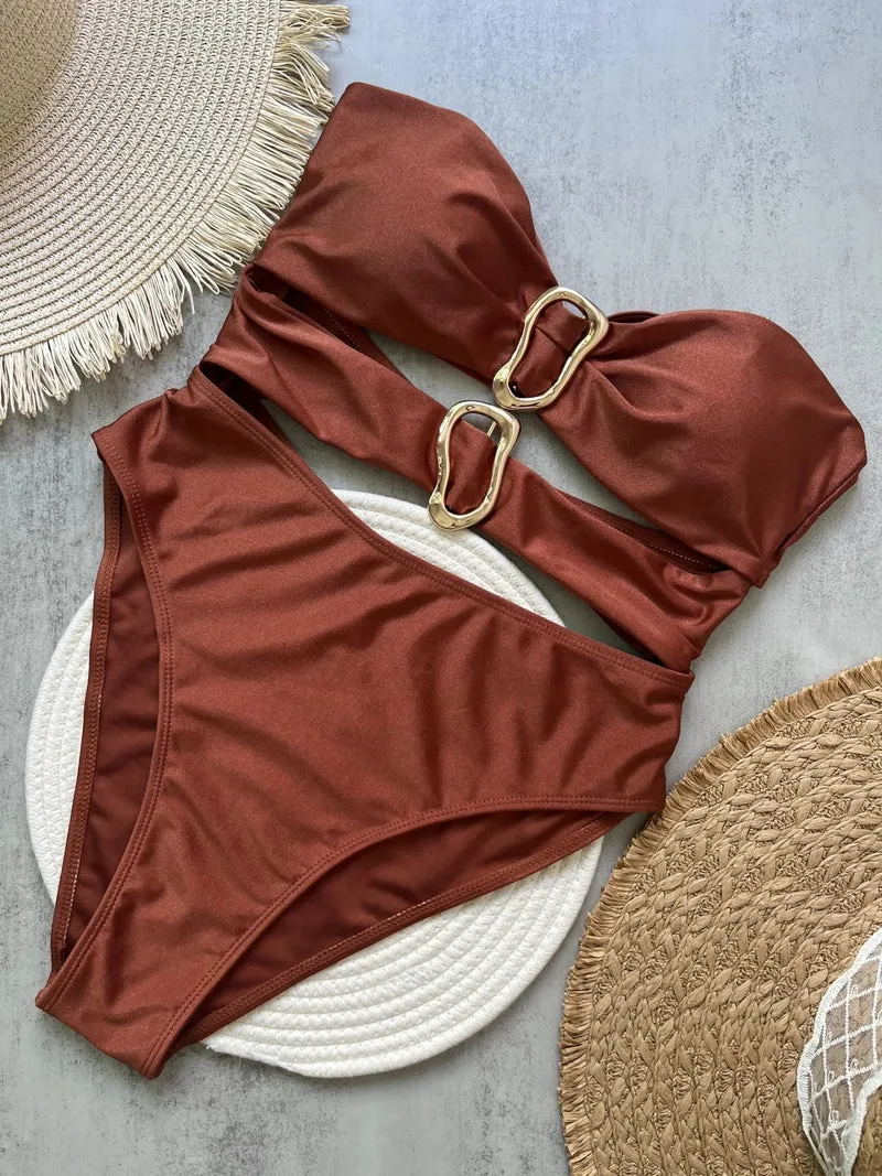 Costume da bagno sexy con cut-out | Costume intero da donna