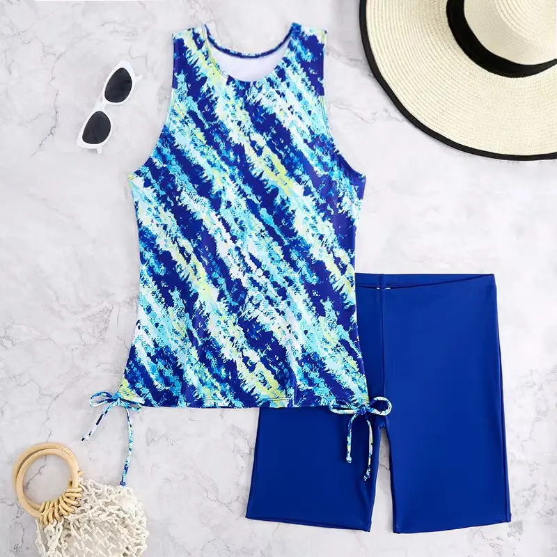 Set tankini da donna con pantaloncini al ginocchio | Costumi da bagno