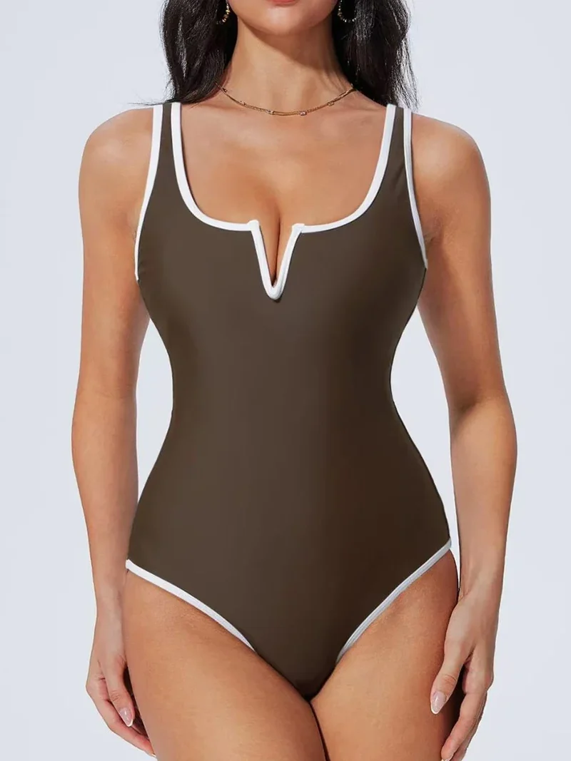 Costume intero sexy con spalline sottili | Costume da bagno intero per donna