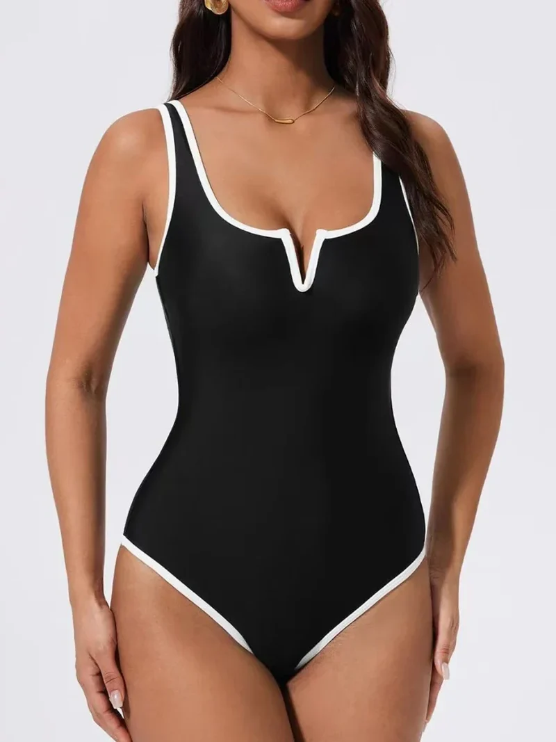 Costume intero sexy con spalline sottili | Costume da bagno intero per donna