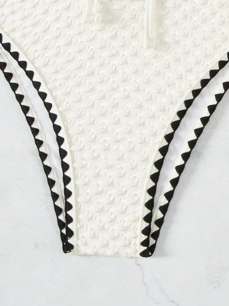 Bikini bandeau bianco | Set costume da bagno a due pezzi per donna