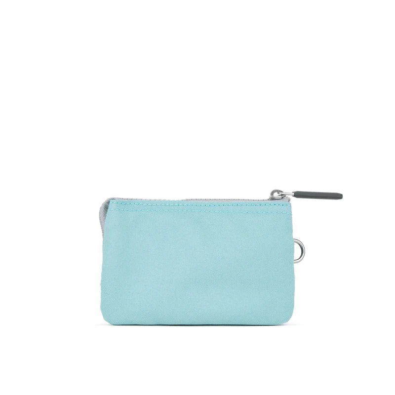 ROKA Black Label Carnaby Kleine Geldbörse aus recyceltem Canvas in der Farbe Spearmint