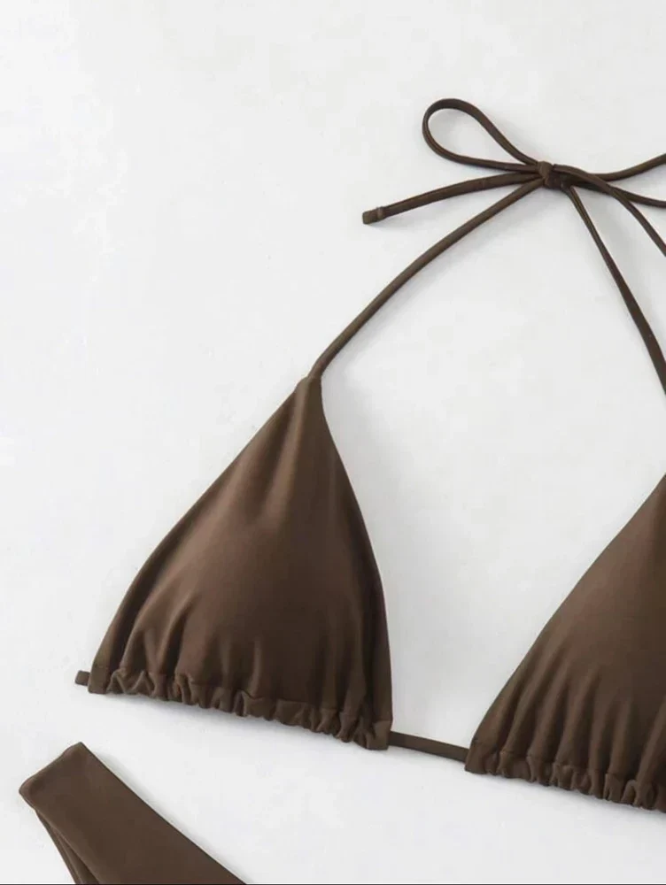 Set bikini in doppio tessuto | Costume da bagno tanga da donna