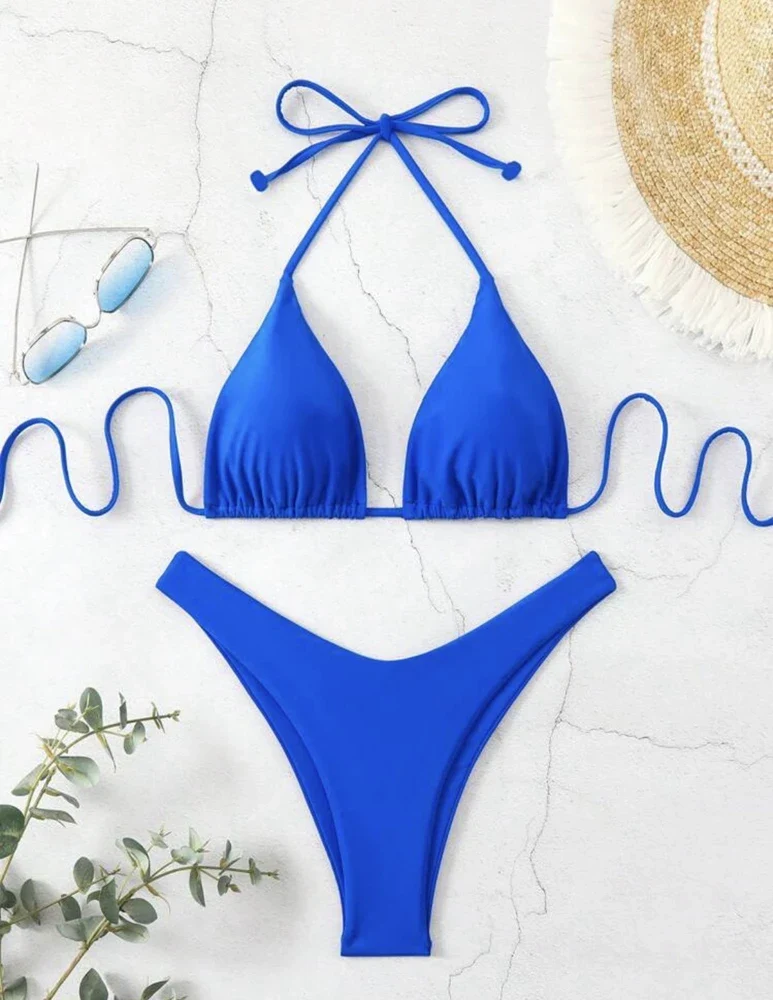 Set bikini in doppio tessuto | Costume da bagno tanga da donna